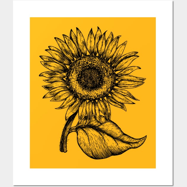 Sunflower Spring Summer Flowers Floral Wall Art by E